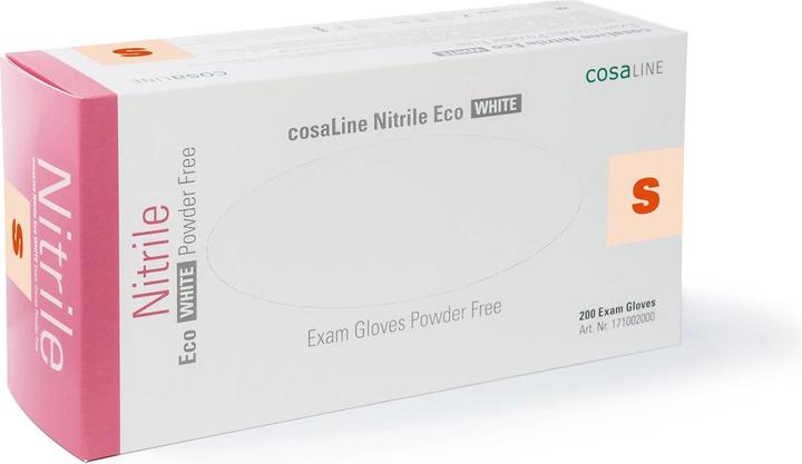 Actual product image CosaLine Untersuchungshandschuhe S Nitril Eco weiss puderfrei (S)