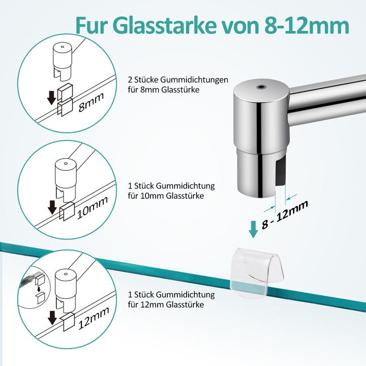 Produktbild Emke Wandhalterung Duschwandstabilisierung für Walk-in-Dusche für 8-10 mm Starkes Glas, L700-1200mm (70 cm)