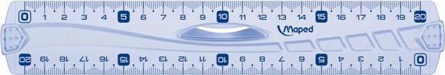 Productafbeelding Maped Platte meetlat Geometrisch, 200 mm, kunststof, met handvat (200 mm)