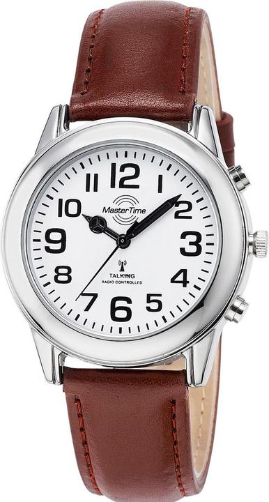 Master Time MTGA-10806-12L Sprechende Herren-Funkuhr 40mm (Analoguhr, 40 mm)