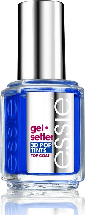 Essie Gel-setter 3D Gel Effect Tinted Top Coat - 10 Birds Eye Blue 13.5ml (10 Birds Eye Blue, Top Coat)