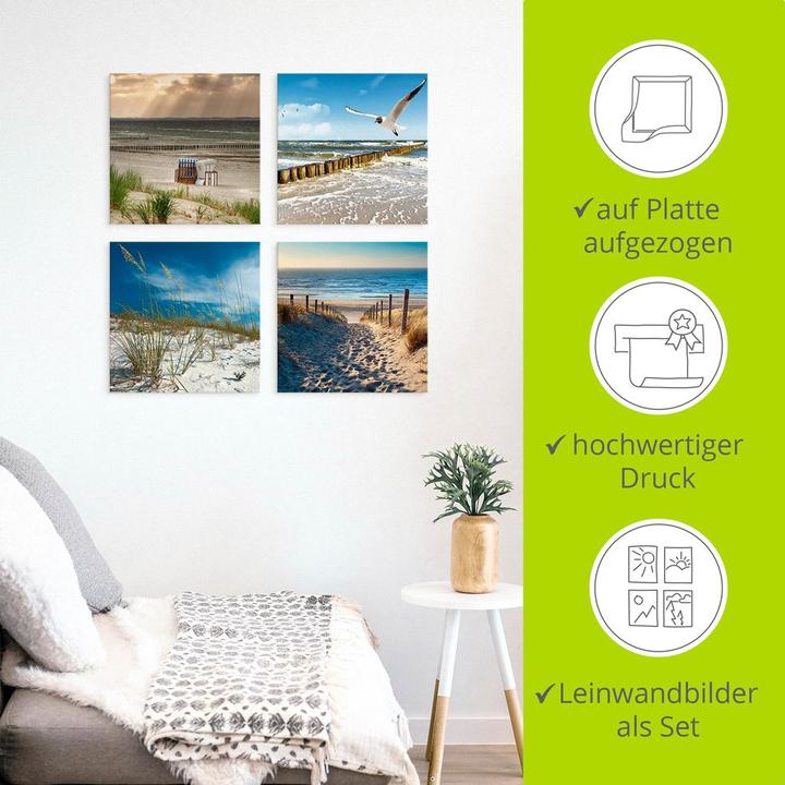 Produktbild Artland Einsamer Strand Ostsee Sanddüne Gräser K2VB (30 x 30 cm)