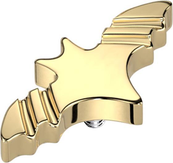 Actual product image Star Piercing Dermal Anchor Basic bat gold-plated (without brass, Titanium G23)