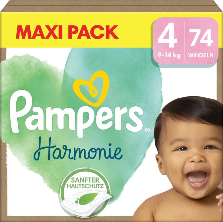 Pampers Armonia (Dimensione 4, Box mezzo mese, 74 Pezzo/i)