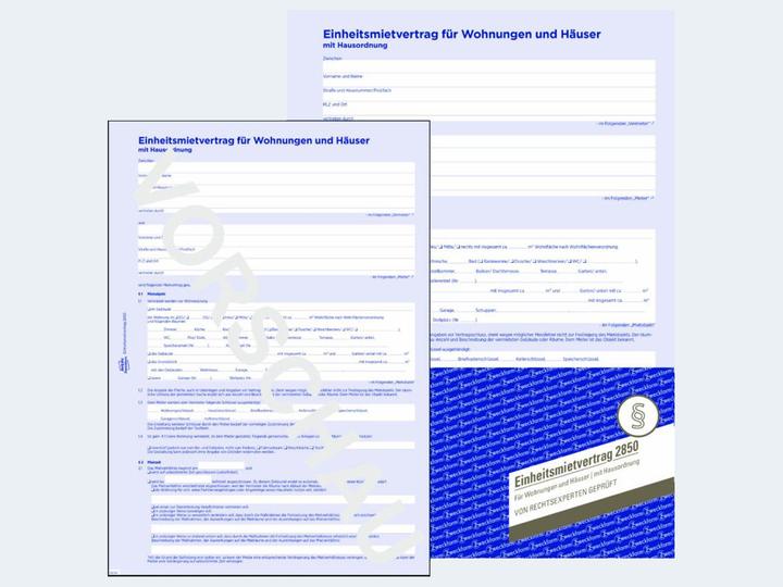 Energie-Label Avery 5 Mietverträge 2850 A4 6 seitig mit Hausordnung (6 x)
