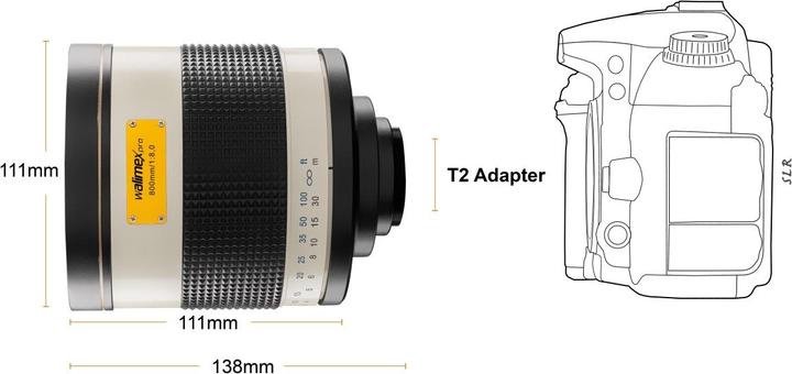 Immagine prodotto Walimex 800/8.0 specchio DSLR Canon M (Canon EF-M, Full-frame)