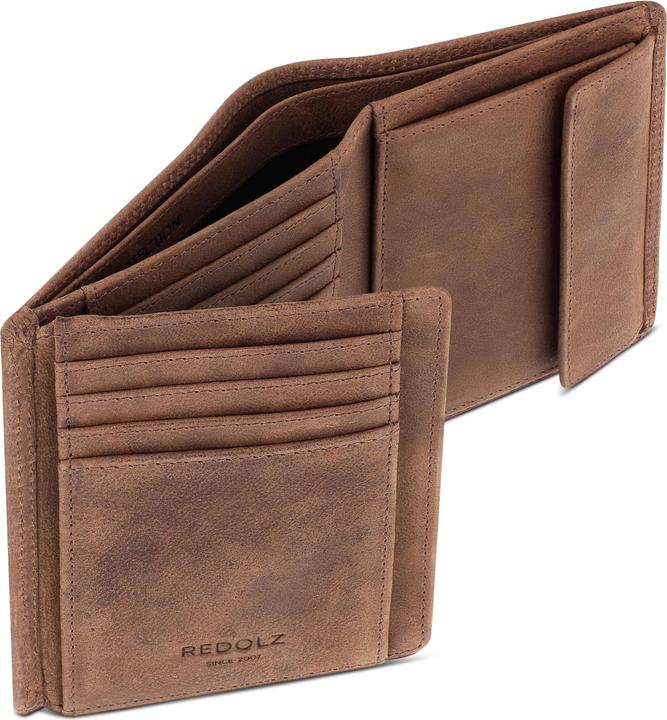 Produktbild Redolz Leather Essentials Geldbörse RFID Schutz Leder 9.5 cm
