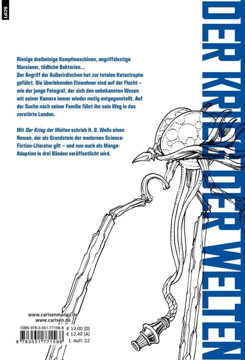 Produktbild H.G. Wells - Der Krieg der Welten 3 (Deutsch, H. G. Wells, Hitotsu Yokoshima, Gandalf Bartholomäus, Sai Ihara, 2022)