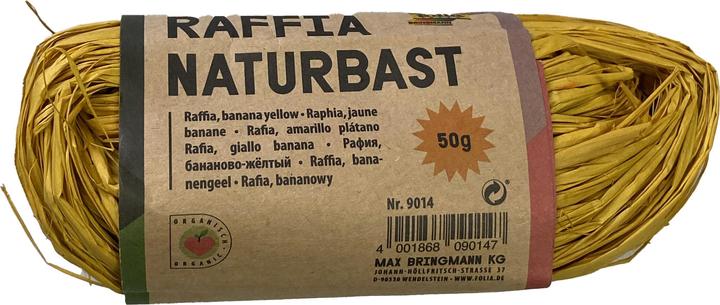 Immagine prodotto Folia Bringmann Natural Bast Raffia 50g Giallo Banana (Nastro da regalo)