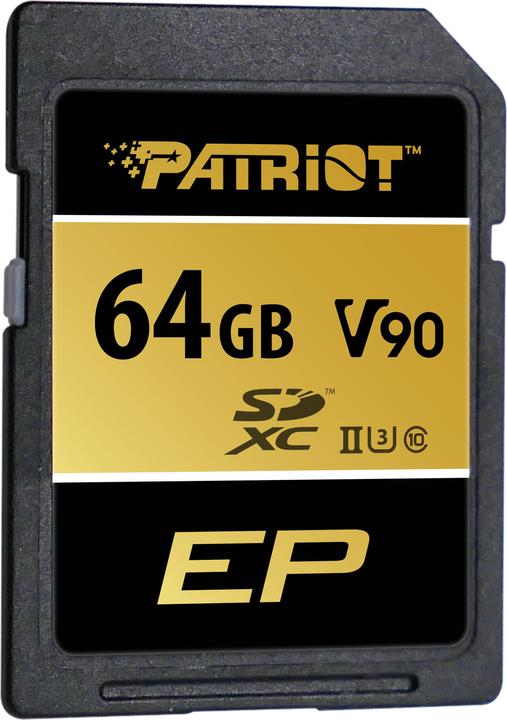 Image du produit Patriot V90 SDXC UHS-II 64GB (64 Go, SDXC, U3, UHS-II)