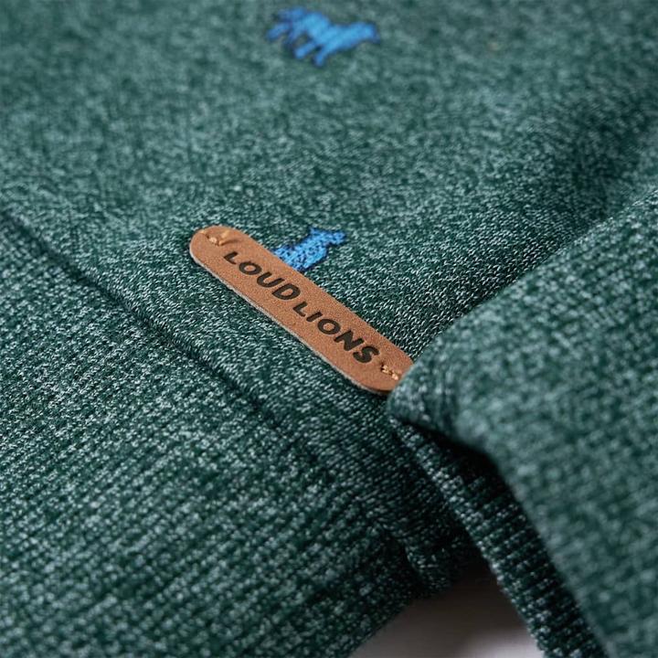 Actual product image VidaXL Children's sweatshirt dark green melange 116,Material: 50 (116)