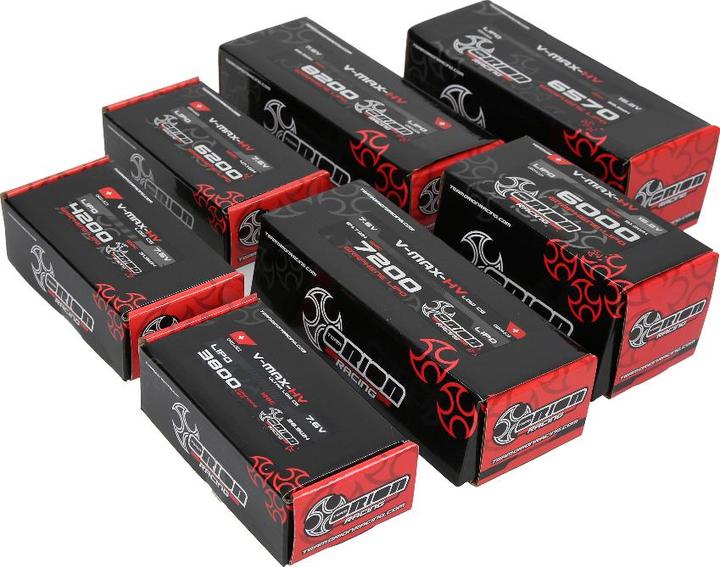 Image du produit Team Orion V-Max-HV Graphene Tech 8200 7.6V 2S 128C (7.60 V, 8200 mAh)