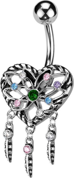 Produktbild Star Piercing Flesh Tunnel silber Blume Kreis mit punkten (Messing, Chirurgenstahl 316L)