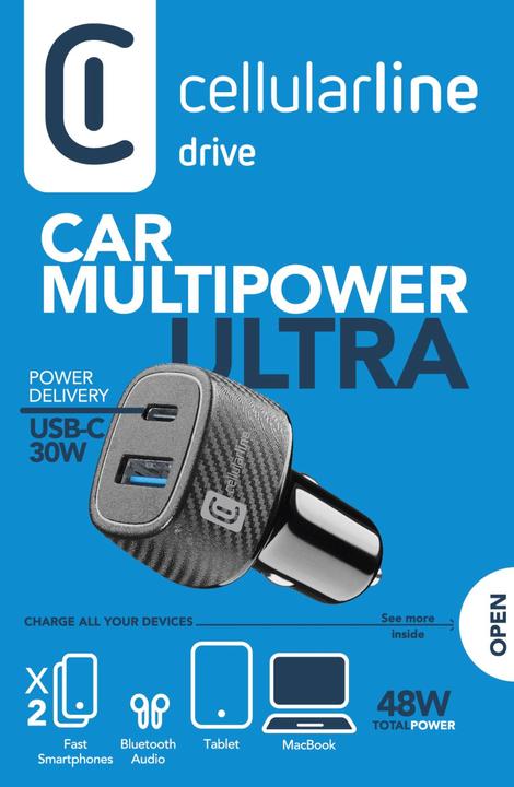 Actual product image Cellularline Car Multipower Ultra - iPhone, Samsung, Xiaomi, Oppo and other Smartphones and Tablets