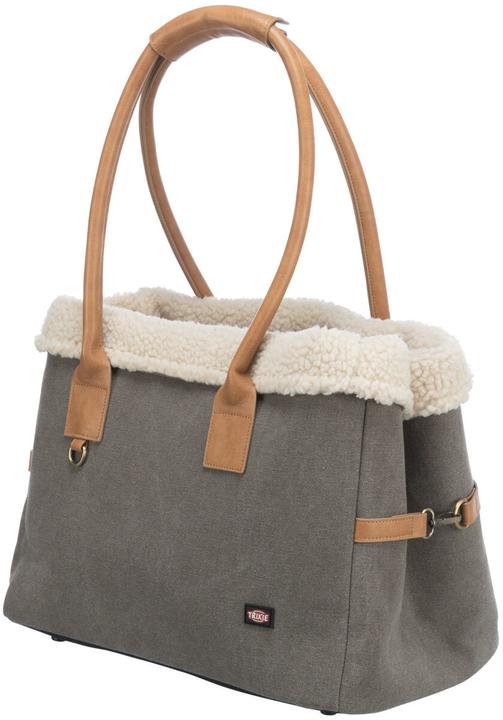 Image du produit Trixie Sac de transport pour animaux Rachel, 25 × 30 × 40 cm, gris/marron clair (Chien, Lavable)