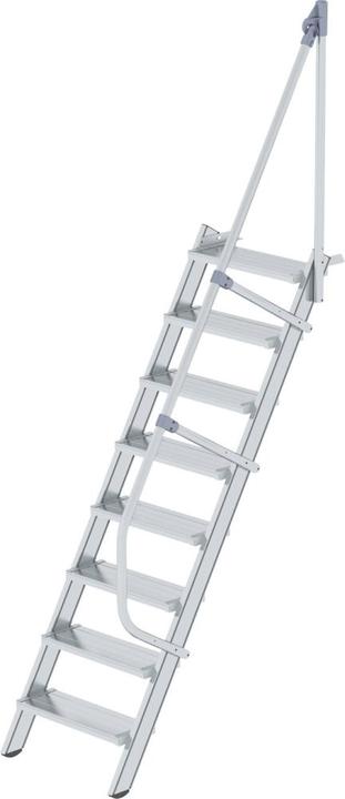 Actual product image Munk Stairs 60° Step width 600 mm 8 steps Aluminium fluted (Scaffolding, 60 cm)