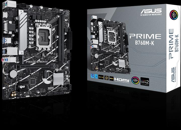 Actual product image ASUS PRIME B760M-K LGA 1700 2DDR5 microA (LGA 1700, Intel B760, mATX)