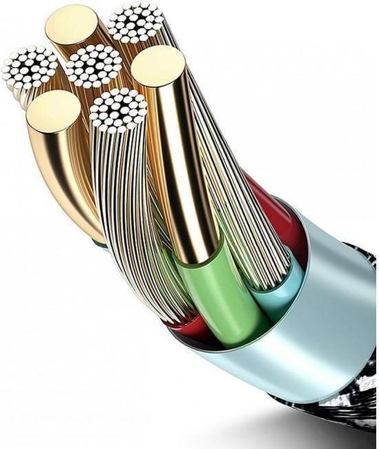 Produktbild Maclean MCE482 - USB C Kabel, unterstützt Fast Charge, Datenübertragung, 2,4A, 5V/2,4A, schwarz, Län (2 m, USB 2.0)