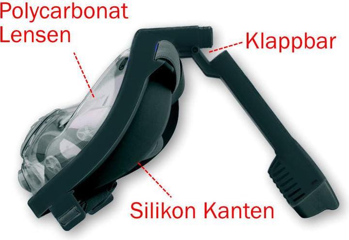 Immagine prodotto Hermex Maschera Snorkel Maschera integrale Maschera subacquea Occhiali da nuoto