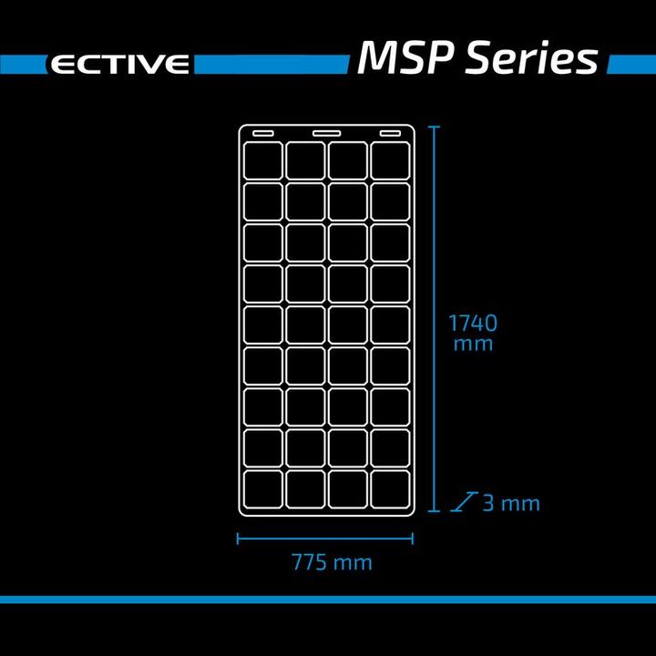 Actual product image Ective MSP 260 Flex flexible solar module monocrystalline 260W (260 W)