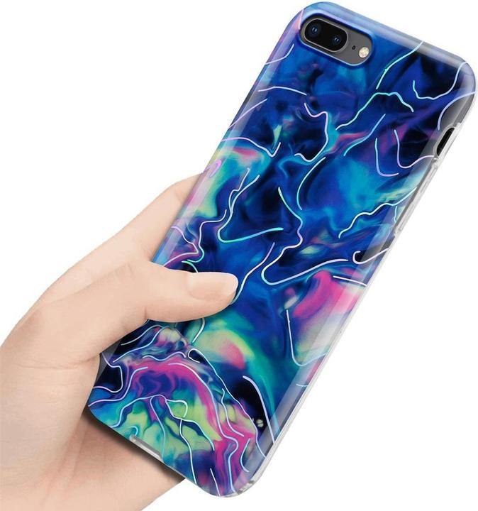 Produktbild Cadorabo IMD TPU Bunter Marmor Cover (Apple iPhone 7 Plus, Apple iPhone 7s Plus, Apple iPhone 8 Plus)