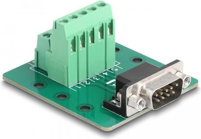 Actual product image Delock D-Sub 9 Pin St to Terminal Block for Hutschi (0.05 m)