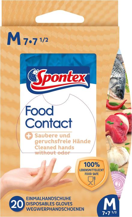 Produktbild Spontex Einmalhandschuhe Food Contact 20er Pack Gr. 7