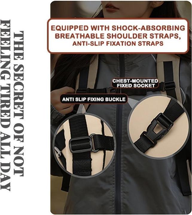 Actual product image Only-Bags.Store Nylon Casual Travel Backpack - leicht, faltbar, mit verstellbaren Trägern, Reissverschluss