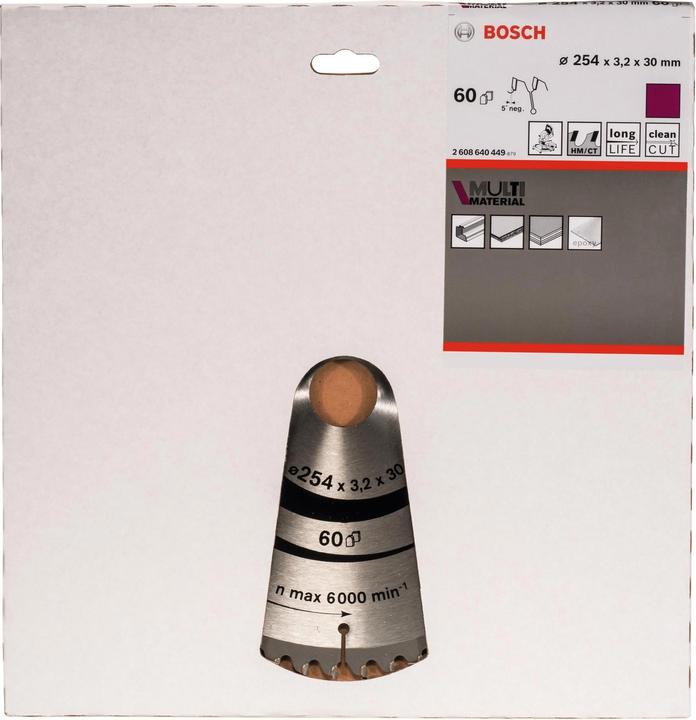 Actual product image Bosch Professional Zubehör PRO Multi Material circular saw blade, 254 x 3.2 x 30 mm