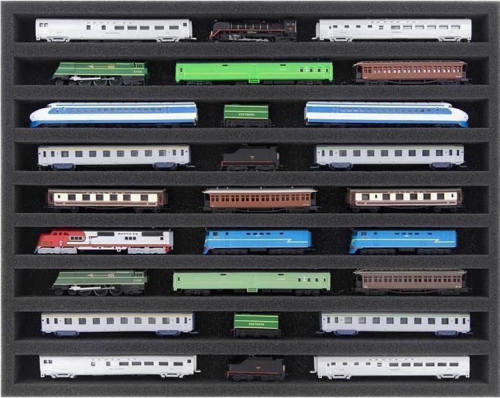Actual product image Feldherr FSLB040P29 - Storage box FSLB040 for model railway locomotives, wagons and rolling stock - 9 Ste (Plastic)