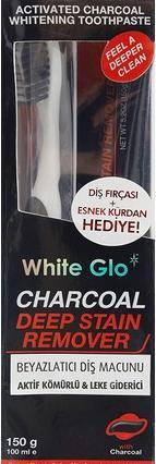 Actual product image White Glo Charcoal Deep Stain Remover Whitening Paste Is Teeth 100Ml (100 ml, Cream)