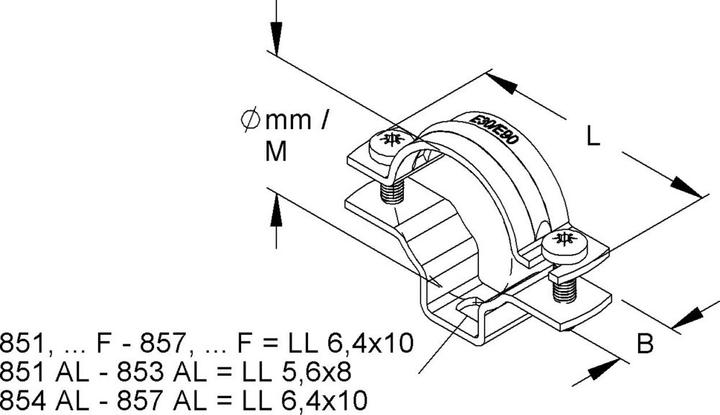 Actual product image Niedax Pipe stand clamp (7.95 cm)