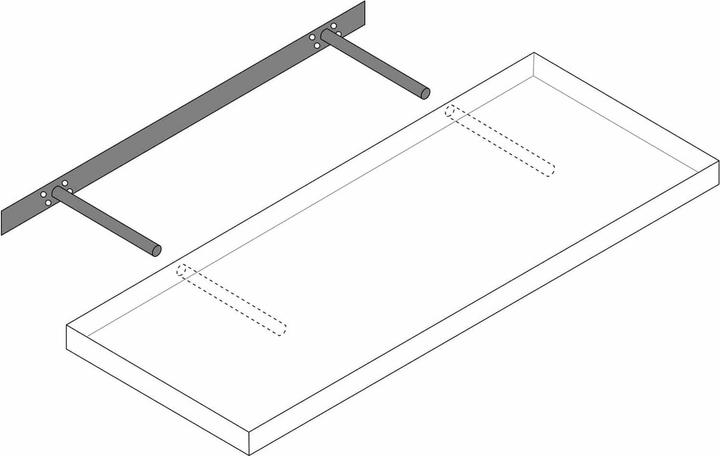 Actual product image Casaria 2x Floating Shelves (50 x 23 x 3.8 cm)
