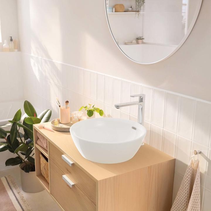 Actual product image hansgrohe HG single lever basin mixer Rebris S 240 CoolStart EcoSm m ZAG chrome