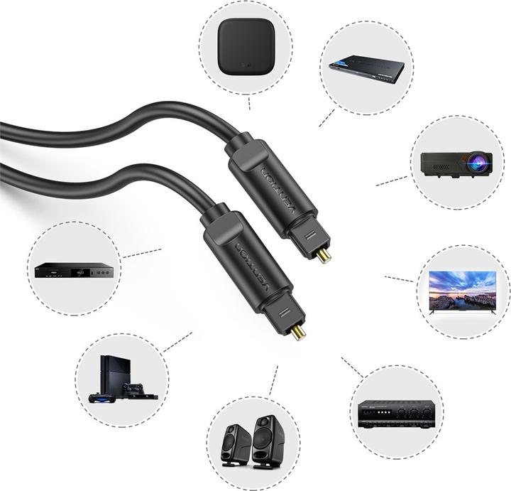 Actual product image Vention Optical Fiber Audio Cable (3 m, Optical)