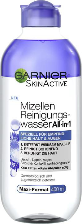 Immagine prodotto Garnier Skin active, acqua micellare con estratto di mirtillo, 400 ml (Acqua micellare, 400 ml)