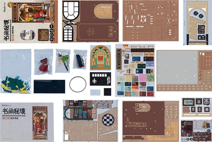 Actual product image Robotime Model kit 'Bookstore'