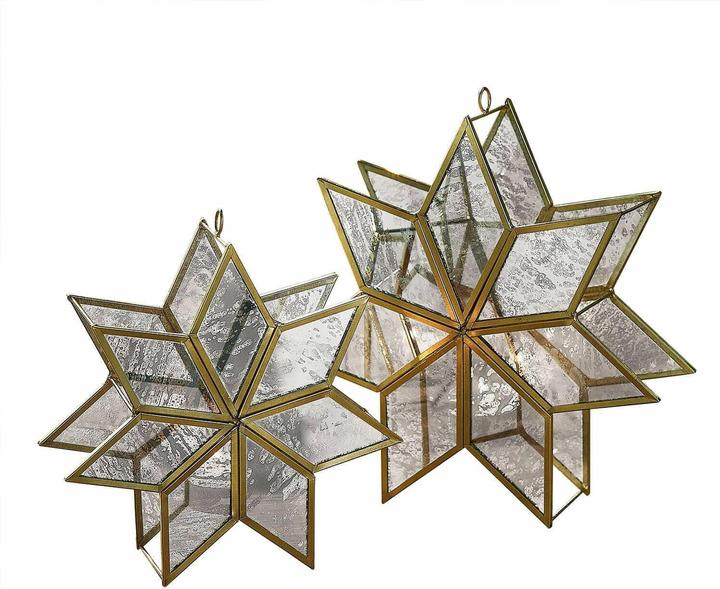 Produktbild Loberon Kerzenhalter 2er Set Zaydan gold/silber (23 x 22 x 6 cm)