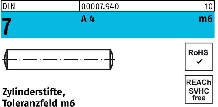 Produktbild Zylinderstift DIN 7 3 m6 x 5 A 4 DIN 7