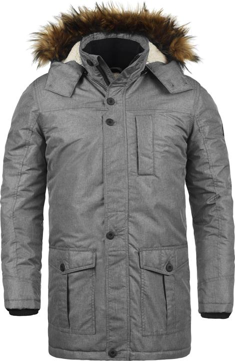 Actual product image Solid Octavus Men's Parka Outdoor Jacket Winter Coat With Teddy Fleece And Fur Hood With Hood (L)