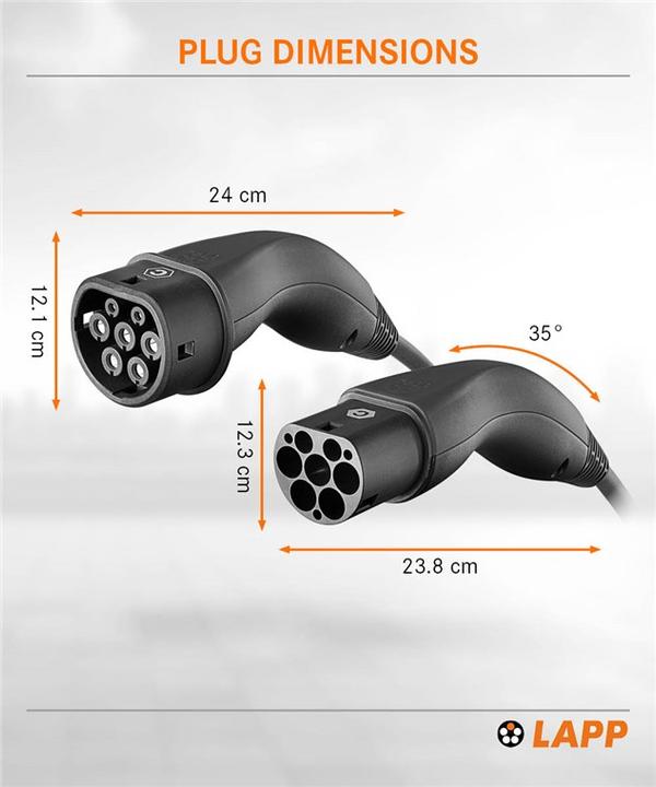 Actual product image Lapp Mobility EV-TYP2 Ladekabel HELIX 3-phasig (Type 2, 11 kW, 20 A, 5 m)