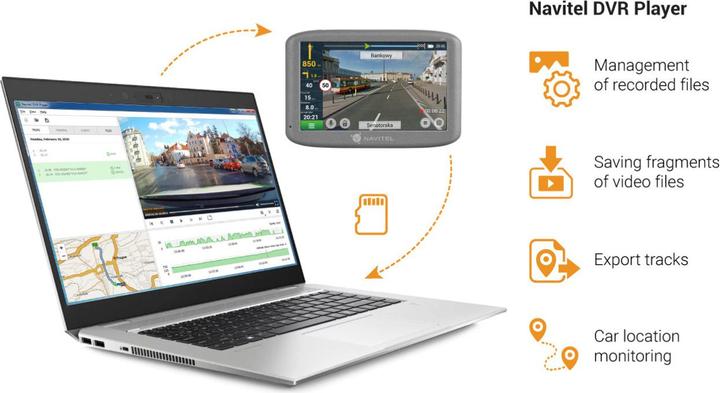 Produktbild Navitel RE 5 DUAL Full HD Grey (Eingebautes Display, Bluetooth, Nachtsicht, GPS-Empfänger, Eingebautes Mikrofon, Full HD)