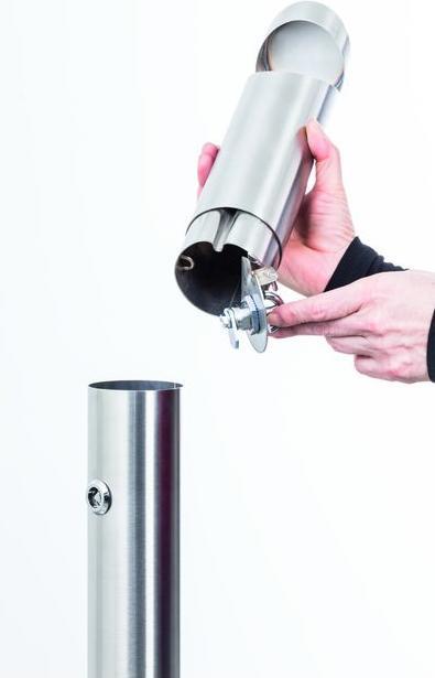 Produktbild Kerkmann Pio Standaschenbecher silber abschliessbar