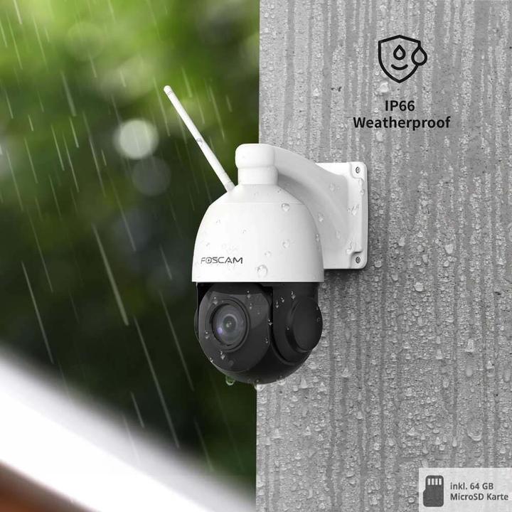 Image du produit Foscam SD2X Caméra de surveillance blanche (Extérieur, 1080p Full HD, WLAN AC/LAN, zoom optique 18x) (1920 x 1080 Pixels)