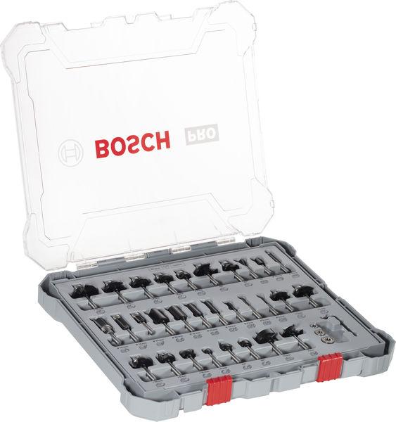 Actual product image Bosch Professional Zubehör 30-piece milling cutter set, 6 mm shank for hand milling cutters