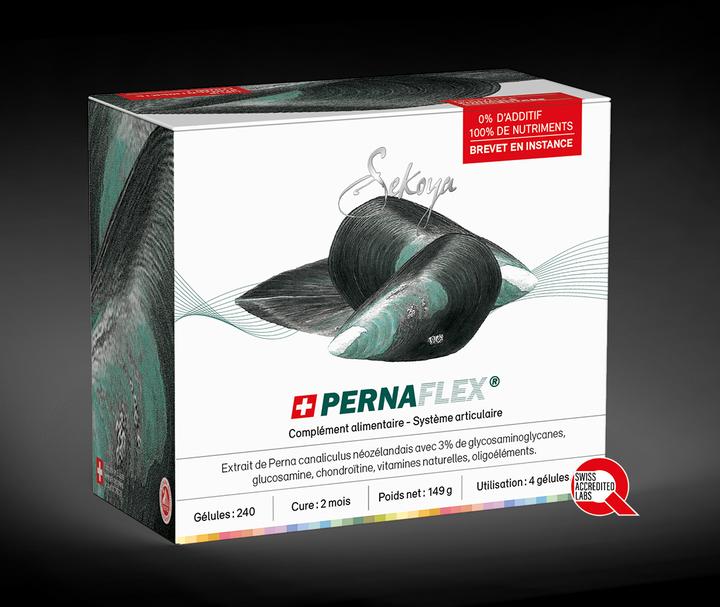 Sekoya Pernaflex 240 Kapseln | Perna canaliculus, Glucosamin, Chondroitin | Lindert Arthroseschmerzen (240 Stück, Kapseln)