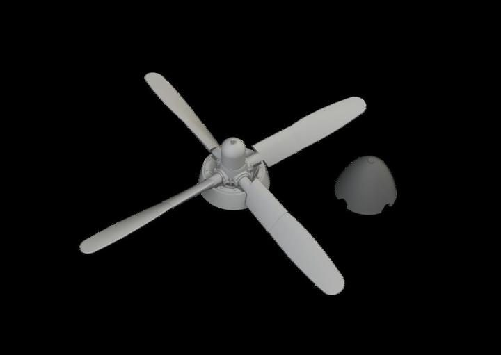 Actual product image Eduard P-51D Hamilton Standard propeller PRINT