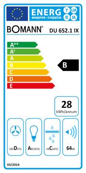 Energy Label Bomann DU 652.1 IX (Wall hood)