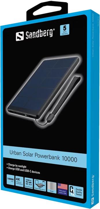 Actual product image Sandberg urban solar (10000 mAh, 18 W, 37 Wh)
