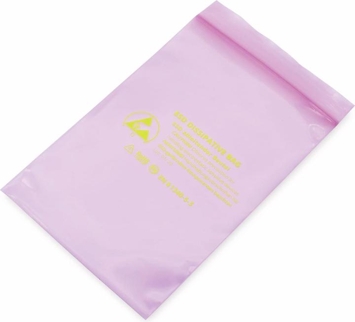 Produktbild Quadrios ESD-Beutel (L x B) 75 mm x 125 mm ableitfähig ESD-Kennbuchstabe D 10 (10 Stück)